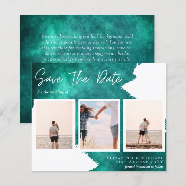 Contemporary Photo Save Dates Engagement  (Front/Back)
