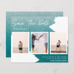 Contemporary Photo Save Dates Engagement