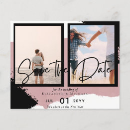 Contemporary Photo Save Dates Engagement  Flyer