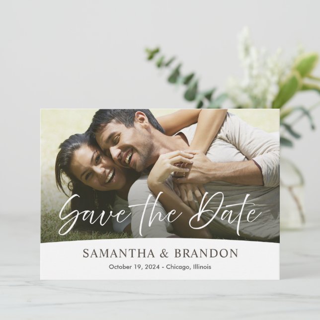 Contemporary Photo Save the Date Wedding (Standing Front)