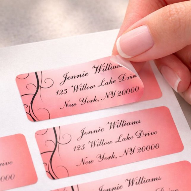 Contemporary Pink and Black Vector Gradient  Label (Creator Uploaded)