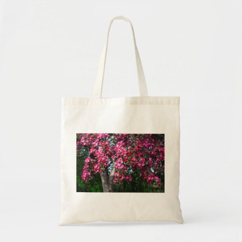 Contemporary Pink Cherry Tree Photography Tote Bag