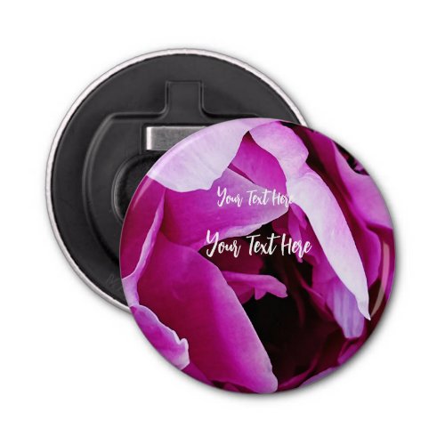 Contemporary PInk Floral Photography Bottle Opener