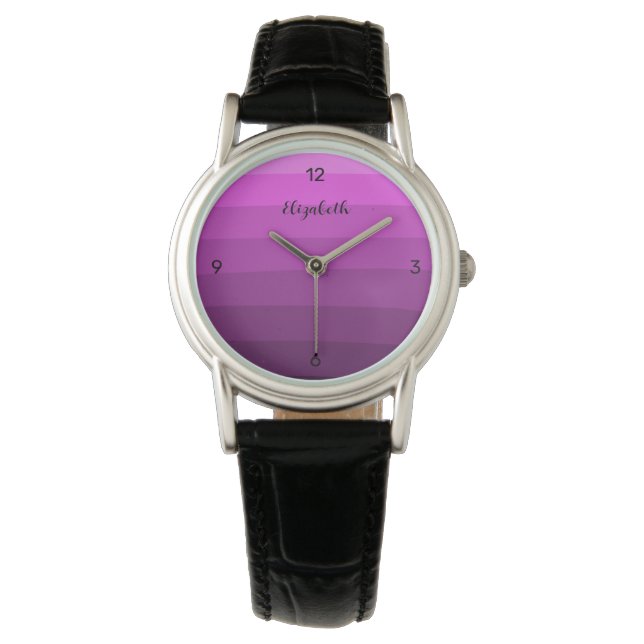 Contemporary Pinky Design Personalize  Watch (Front)