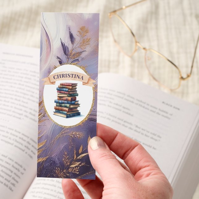 Contemporary Purple Lavender Elegance Bookmarks (Hand)