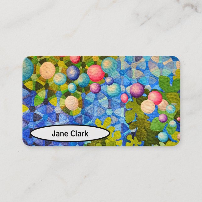 Contemporary Quilting Business Card (Front)