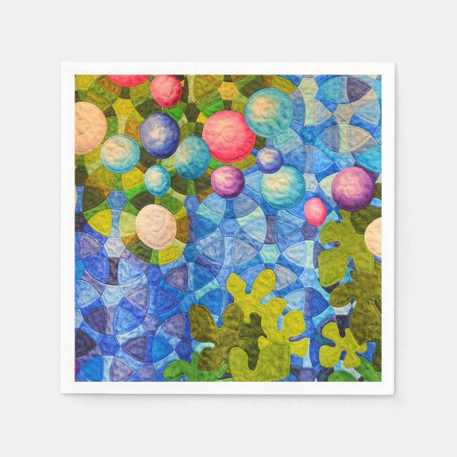 Contemporary quilting design napkins (Front)