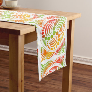 Contemporary Retro Geometric Circles[ Short Table Runner