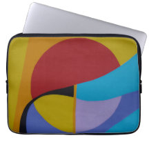 Contemporary Retro Maze Art Laptop Sleeve
