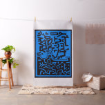 Contemporary Rich Blue Designer Fabric