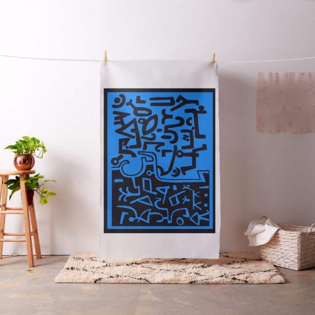 Contemporary Rich Blue Designer Fabric (In Situ)