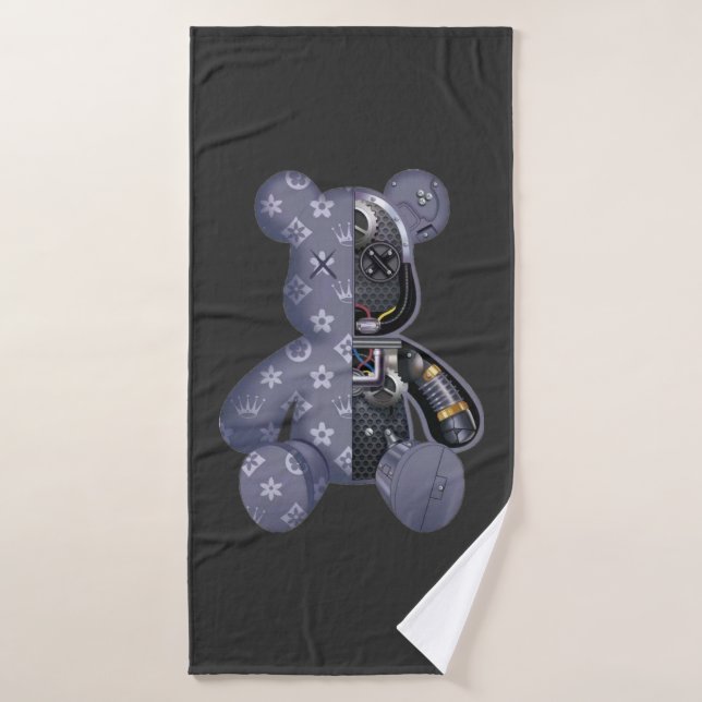 Contemporary Robot Bear Bath Towel (Bath Towel)