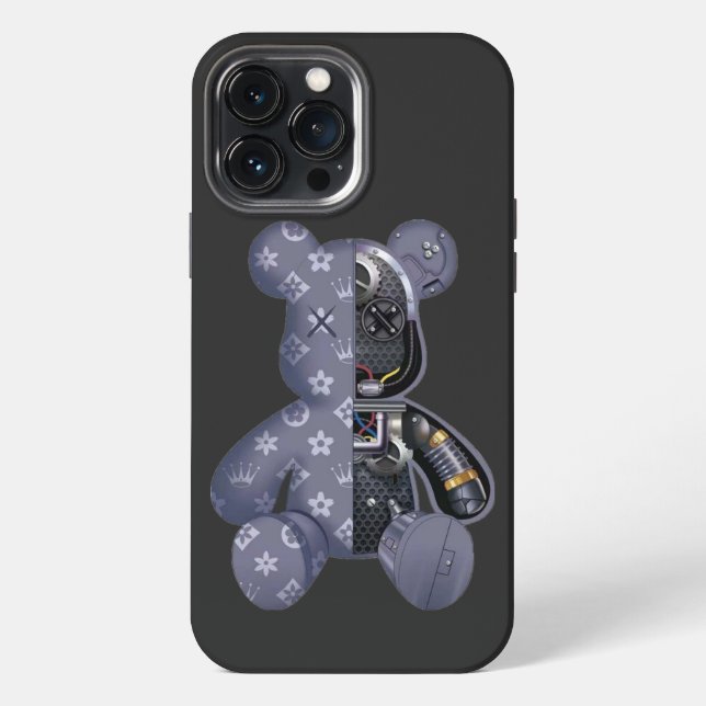 Contemporary Robot Bear Iphone Case (Back)