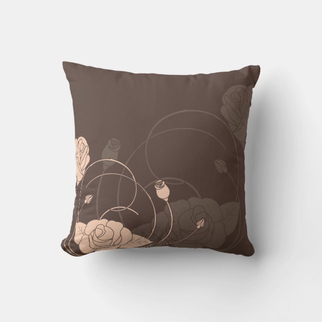 Contemporary Roses  American MoJo Pill Throw Pillow (Front)
