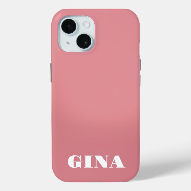 Contemporary Rustic Pink  Personalized Case-Mate iPhone Case (Back)