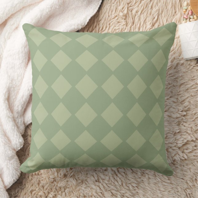 Contemporary Rustic Sage Green Pillow (Blanket)