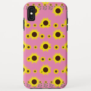 Contemporary Rustic Sunflower Pattern iPhone XS Max Case