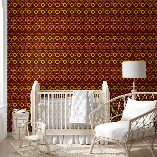 Contemporary Rustic Sunflower Pattern Wallpaper (Kids)