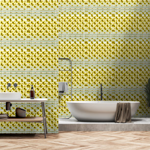 Contemporary Rustic Sunflower Pattern Wallpaper