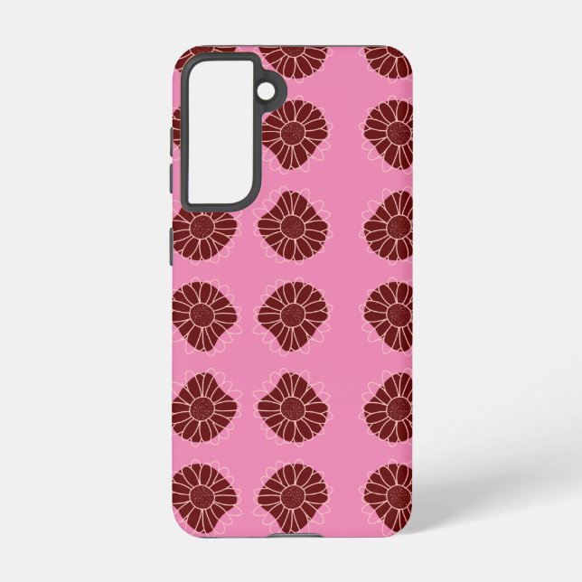 Contemporary Rustic Sunflower  Samsung Galaxy Case (Back)