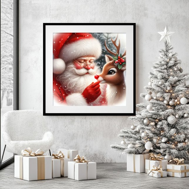 Contemporary Santa Claus Rudolph Holiday Wall Art (Contemporary Santa Claus Rudolph Holiday Wall Art)
