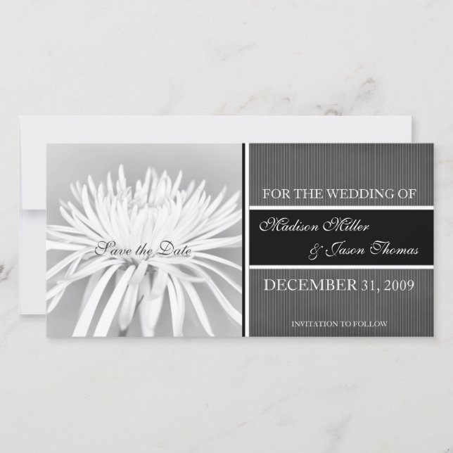 Contemporary Save the Date Announcement (Front)