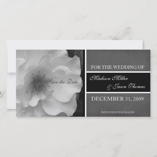 Contemporary Save the Date Announcement (Front)