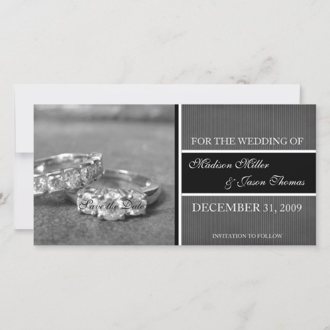 Contemporary Save the Date Announcement (Front)