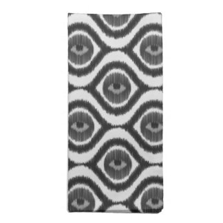 Contemporary Shapes Black Grey Cloth Napkin