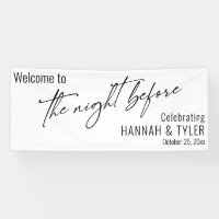 Contemporary, Simple Welcome to The Night Before