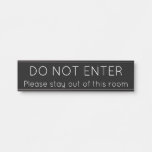 [ Thumbnail: Contemporary, Sleek and Trendy "Do Not Enter" Door Sign ]