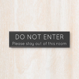 Contemporary, Sleek and Trendy "DO NOT ENTER" Door Sign | Zazzle