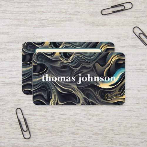 Contemporary Smoke Swirl Abstract Business Card