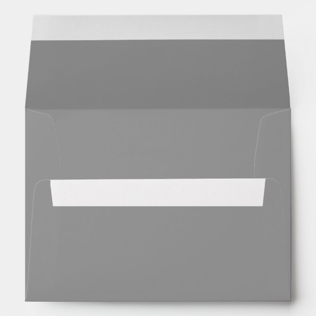 Contemporary Solid Gray Envelope (Back (Bottom))