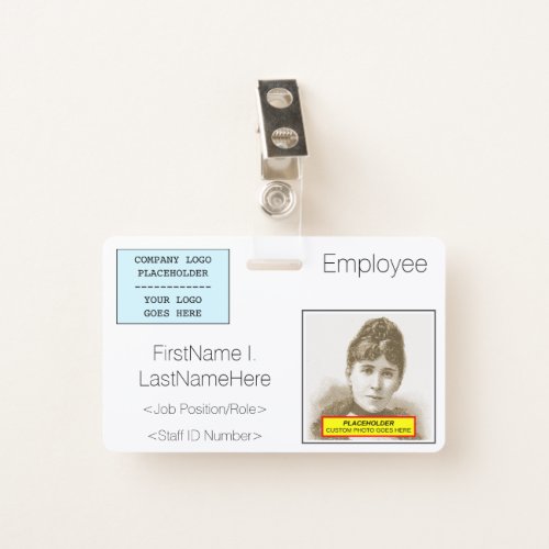 Contemporary Staff ID Badge