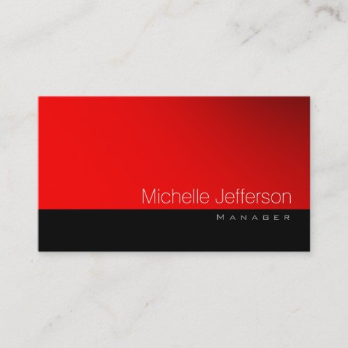 Contemporary Standard Red Black Gray Business Card