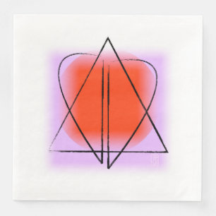 Contemporary Star of David/Heart Paper Dinner Napkins