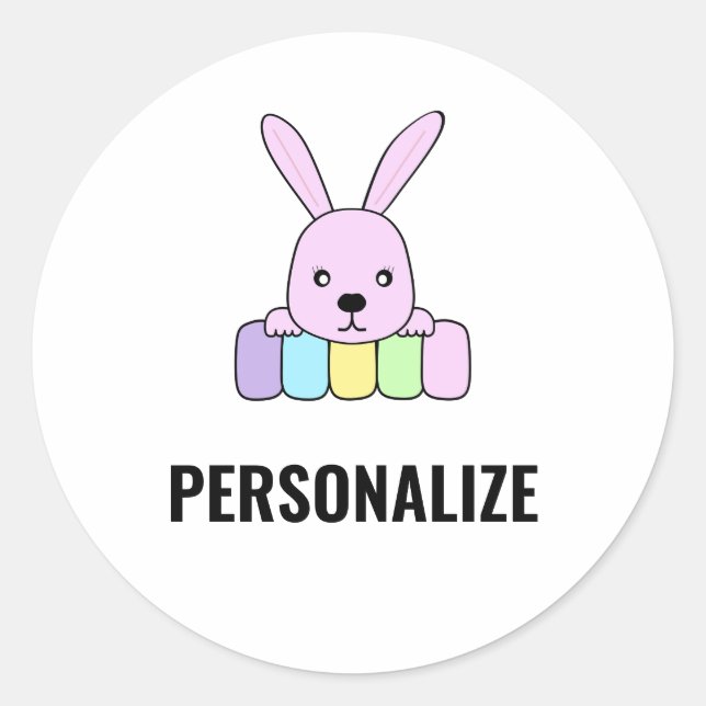  Contemporary, streamlined, Elegant & Editable  Classic Round Sticker (Front)