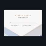 Contemporary Stripes Bar Mitzvah RSVP<br><div class="desc">Contemporary Bar Mitzvah RSVP design by Shelby Allison in gray,  blue and gold that can be personalized with your text.</div>