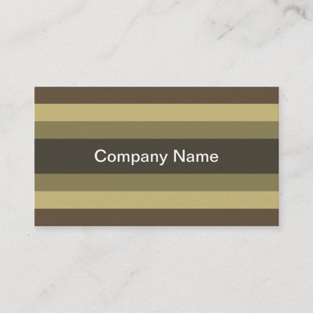Contemporary Stripes (Mocha) Business Cards (Front)