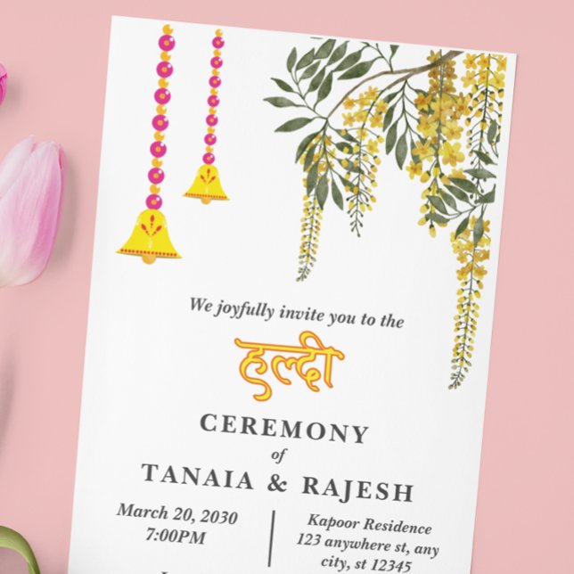 Contemporary Style  Indian Wedding Haldi Ceremony Invitation (Creator Uploaded)