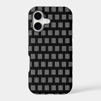 Contemporary Style: Noir Echo Geometric Pattern Ph iPhone 17 Case