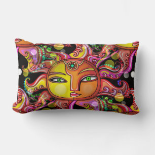 Contemporary Sun Face Pillow