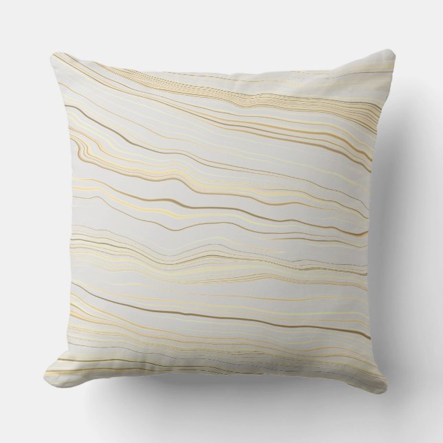 Contemporary Taupe Linen Pattern    Throw Pillow (Front)