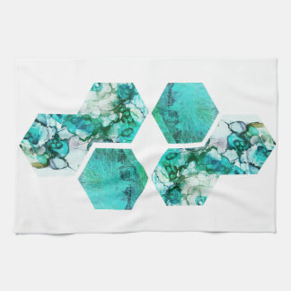 contemporary Teal Art Photography Kitchen Towel