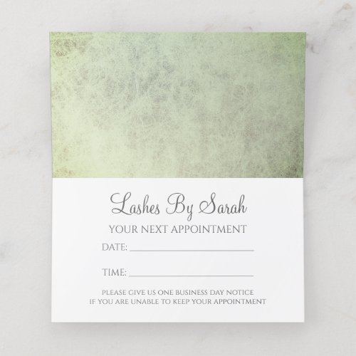 Contemporary Textured Sage Green Appointment Card
