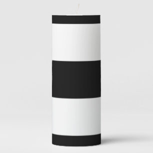 Contemporary thick stripe pillar candle