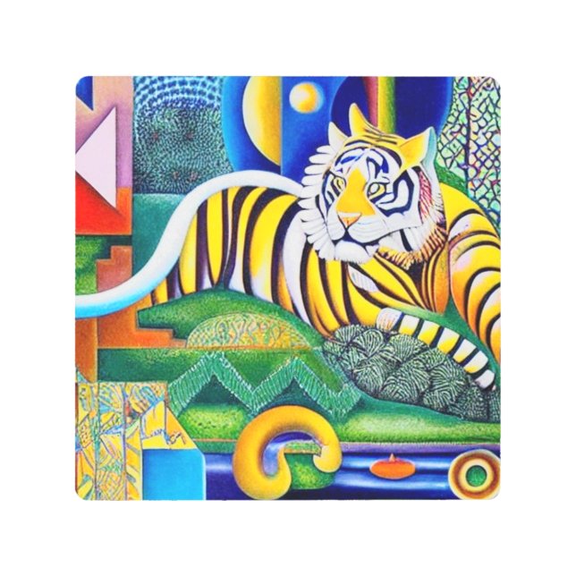 Contemporary Tiger Art - Eye-Catching Decor      (Front)
