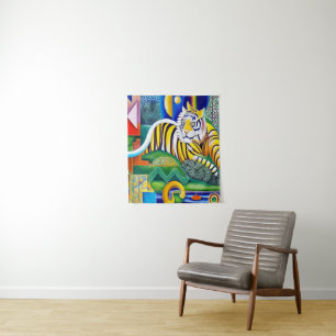 Contemporary Tiger Art - Eye-Catching Decor      Tapestry