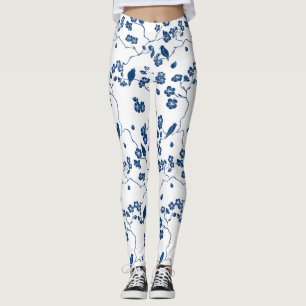 Contemporary Toile Birds & Florals Leggings